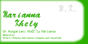 marianna khely business card